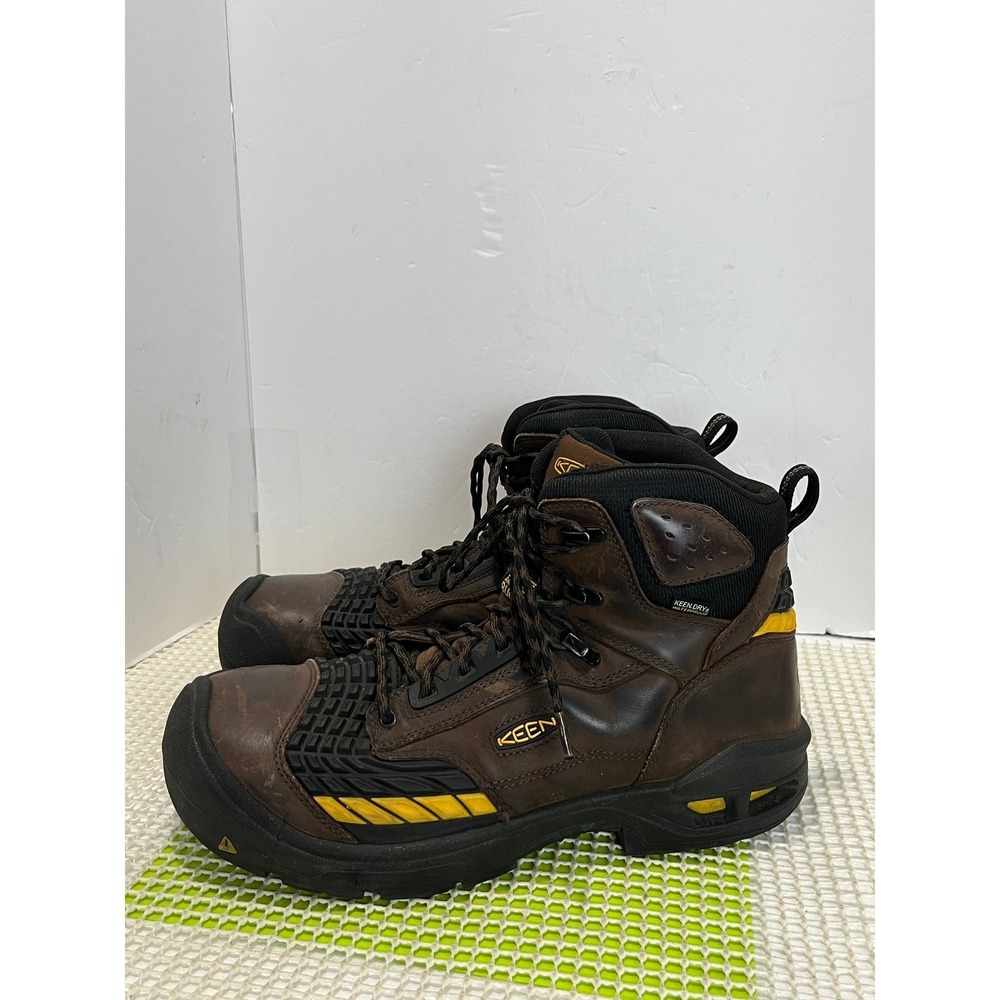 KEEN Utility Troy 6" Waterproof Work Boots Men 12D Brown Black  Hiking Outdoors